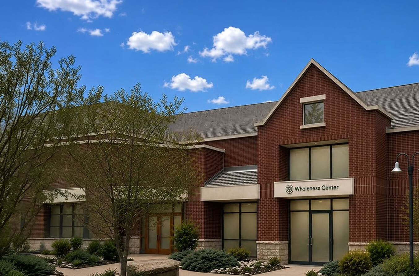 The Wholeness Center building in Fort Collins on a clear day